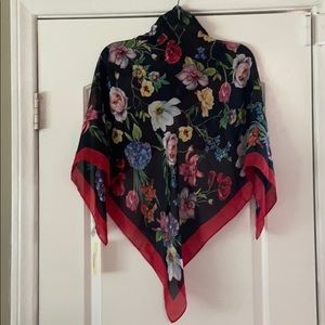 Beautiful floral 36” square scarf